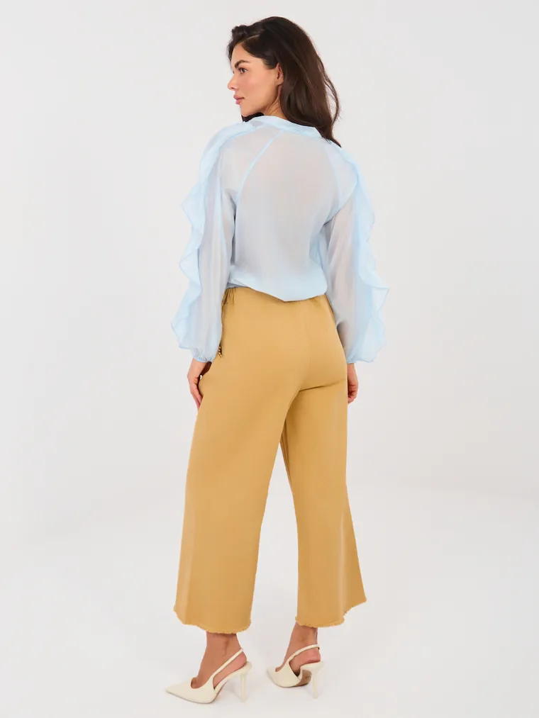 Spodnie jeansowe damskie, beżowe, Italy Moda