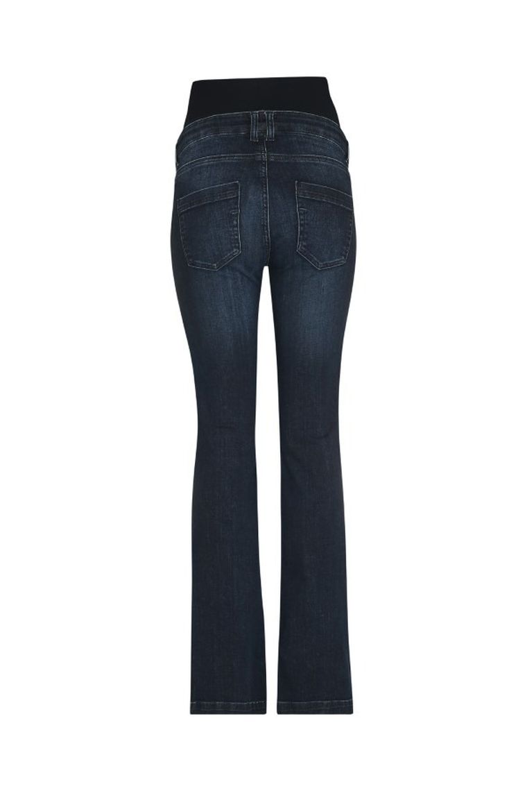 Spodnie jeansowe damskie, ciążowe, bootcut, granatowe, Bellybutton