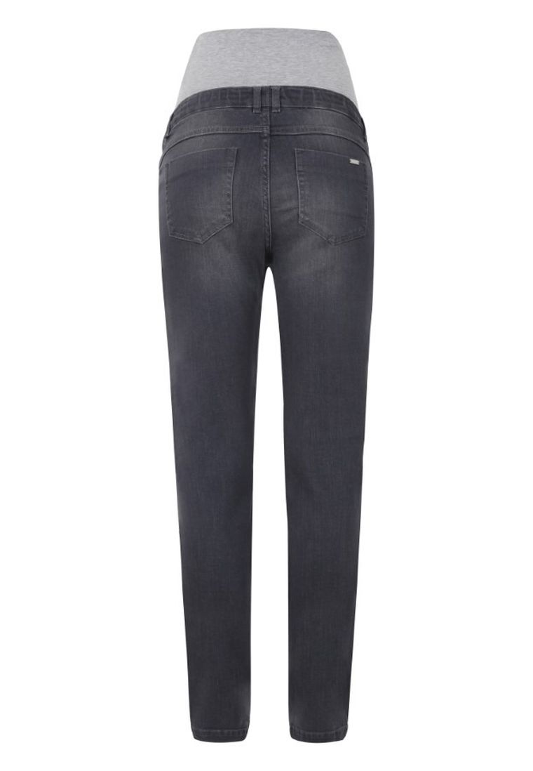 Spodnie jeansowe damskie, ciążowe, slim fit, szare, Bellybutton