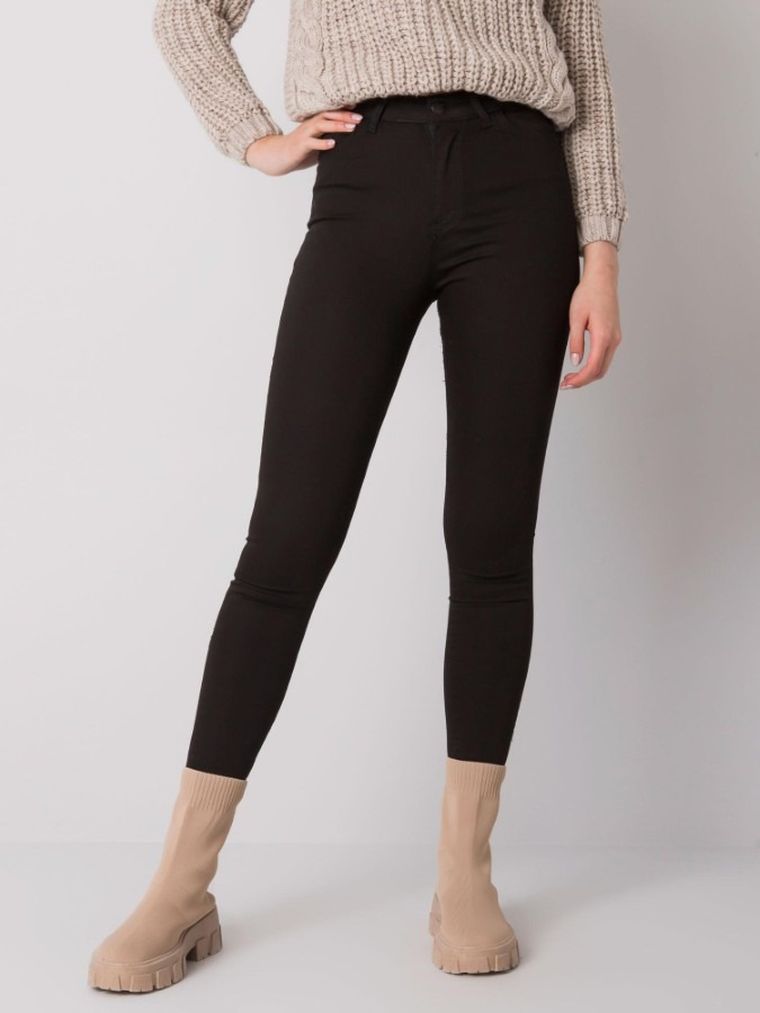 Spodnie jeansowe damskie, czarne, Moonart