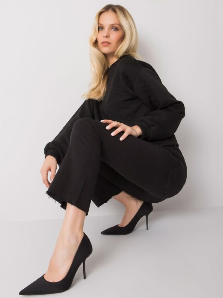 Spodnie jeansowe damskie, czarne, Rue Paris