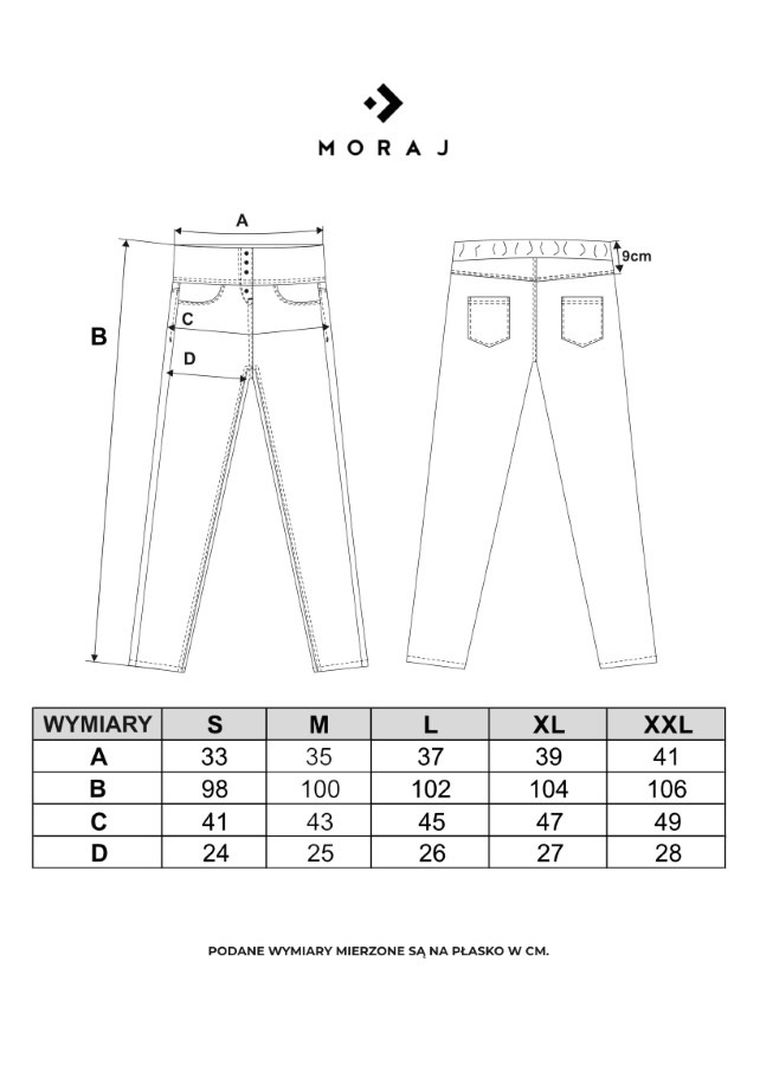 Spodnie jeansowe damskie, denim, Moraj