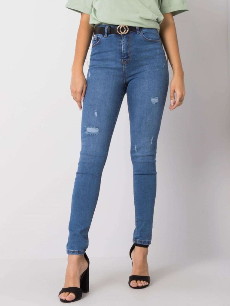 Spodnie jeansowe damskie, denim, Rue Paris