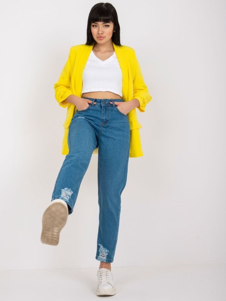 Spodnie jeansowe damskie, denim, Rue Paris