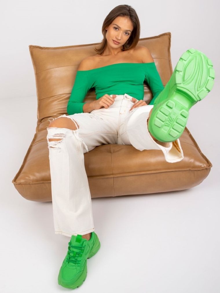 Spodnie jeansowe damskie, ecru, Rue Paris