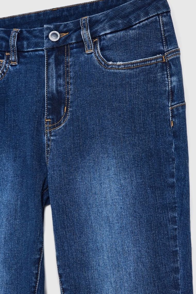 Spodnie jeansowe damskie, granatowe, Moodo