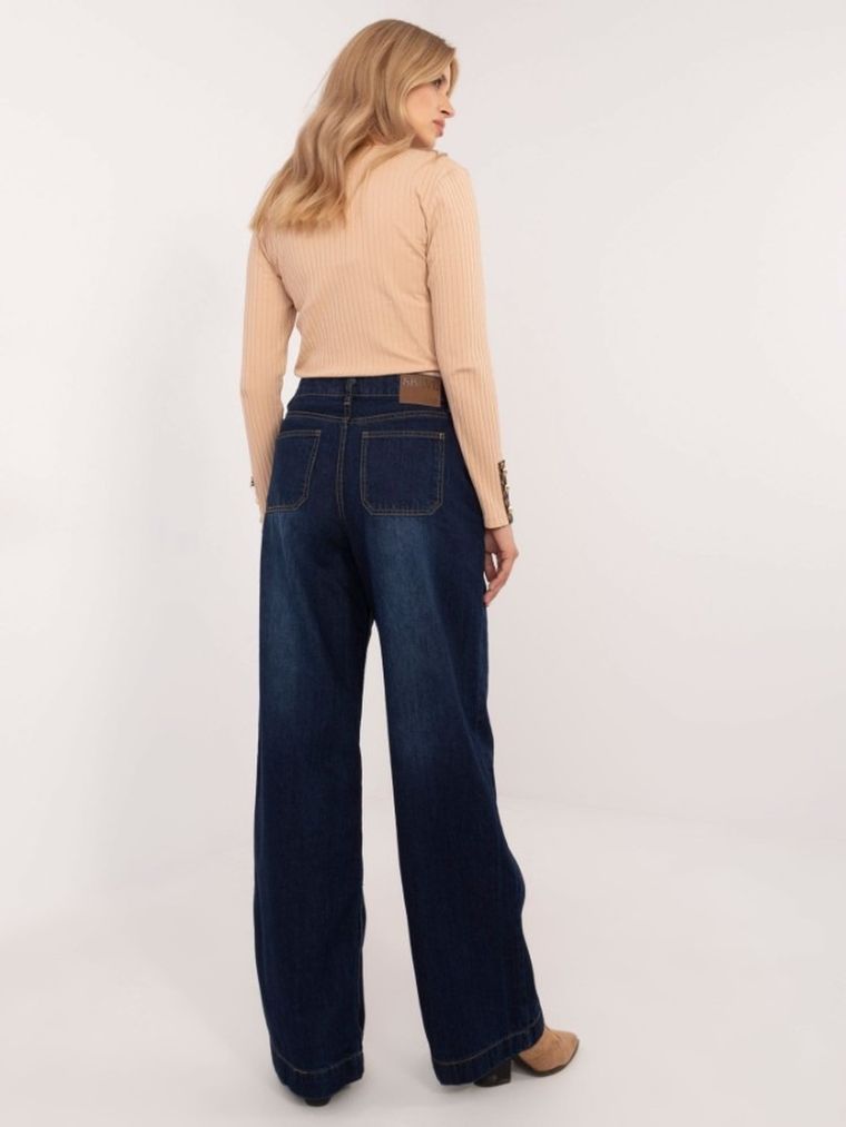 Spodnie jeansowe damskie, granatowe, Sublevel