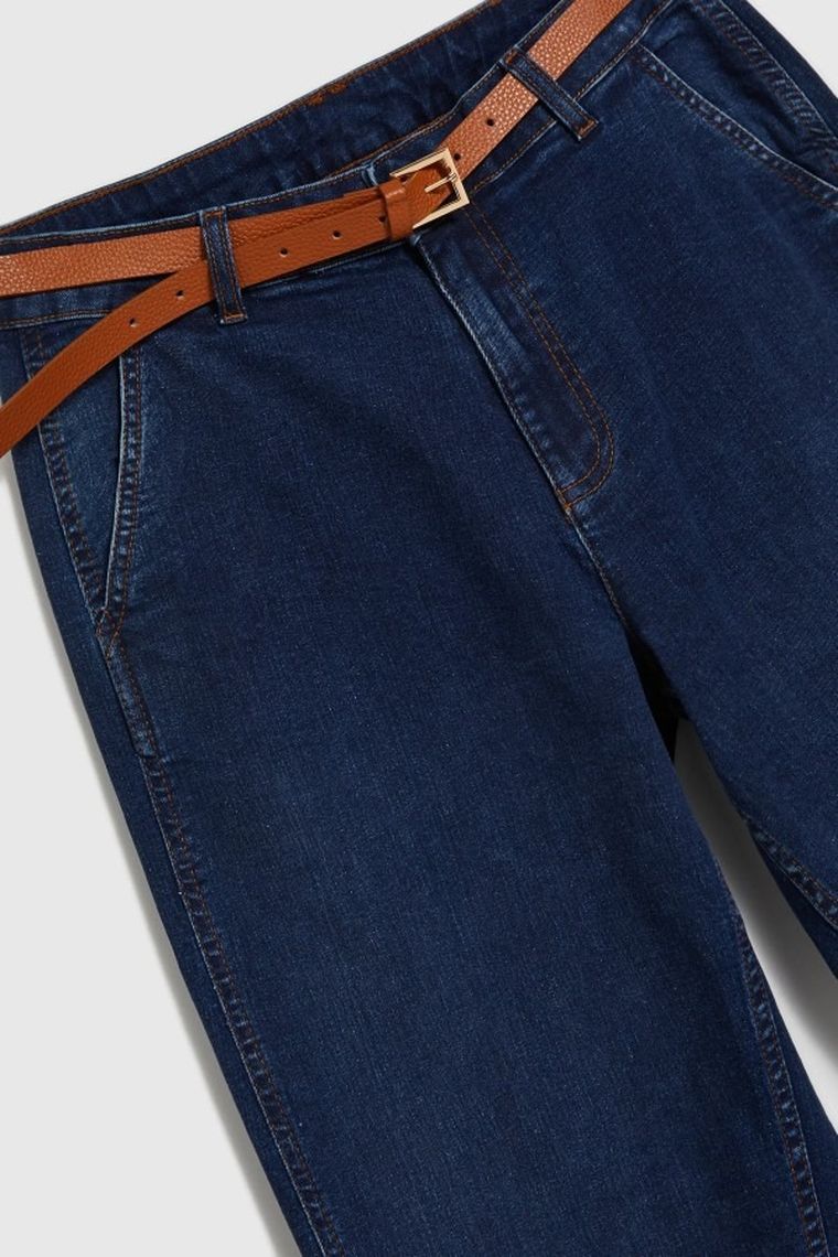 Spodnie jeansowe damskie, niebieskie, Moodo