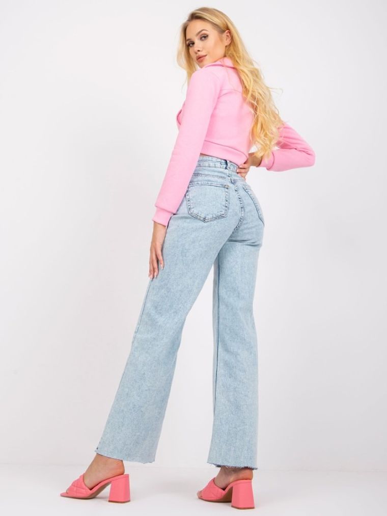 Spodnie jeansowe damskie, niebieskie, Moonart