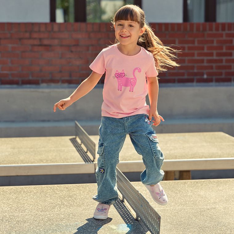 Spodnie jeansowe jogger z aplikacjami Cool Club