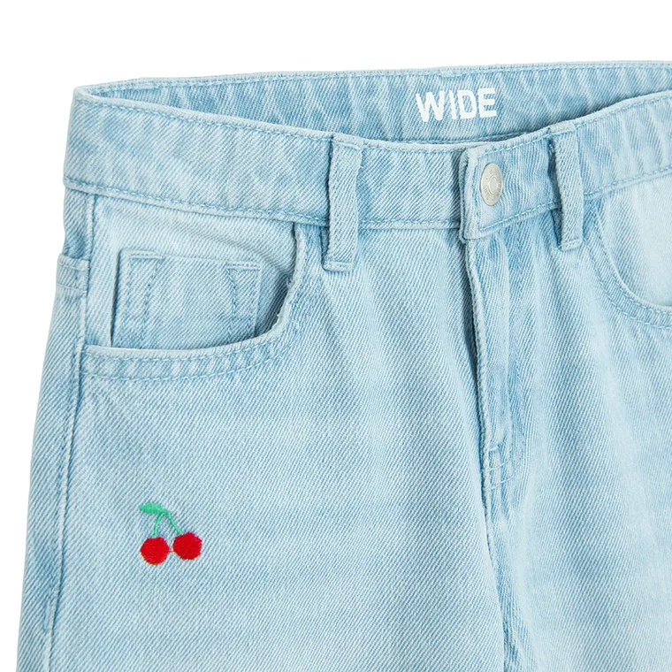 Spodnie jeansowe z regulacją o kroju wide Cool Club