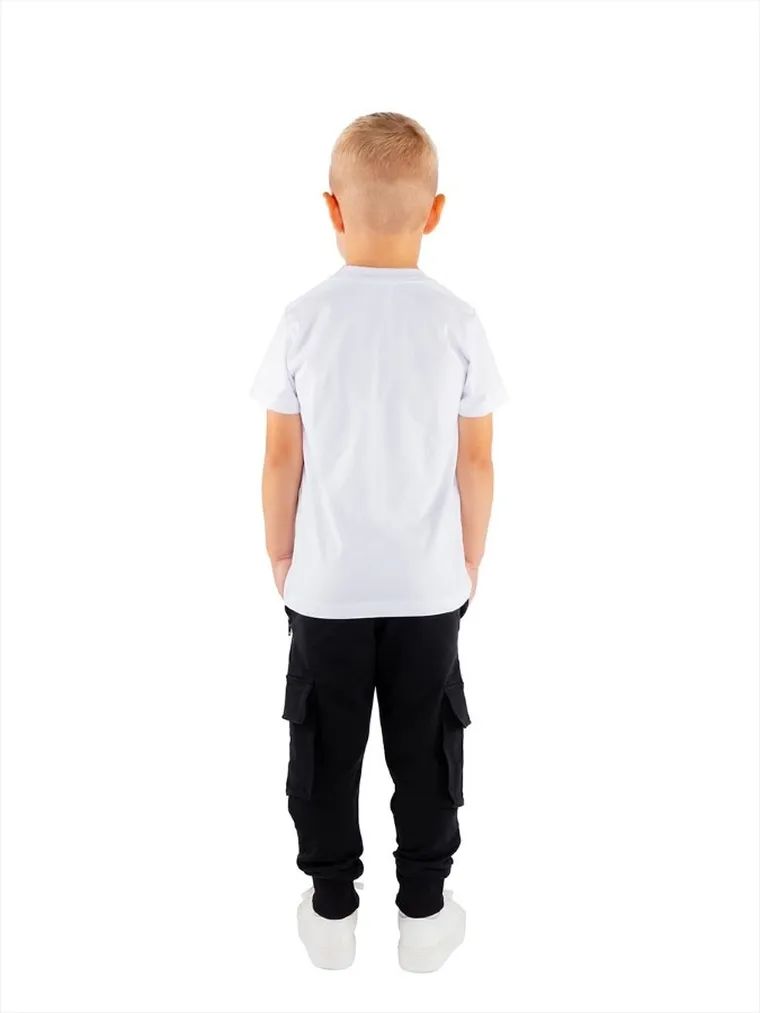 Spodnie materiałowe chłopięce, bojówki, czarne, Tup Tup