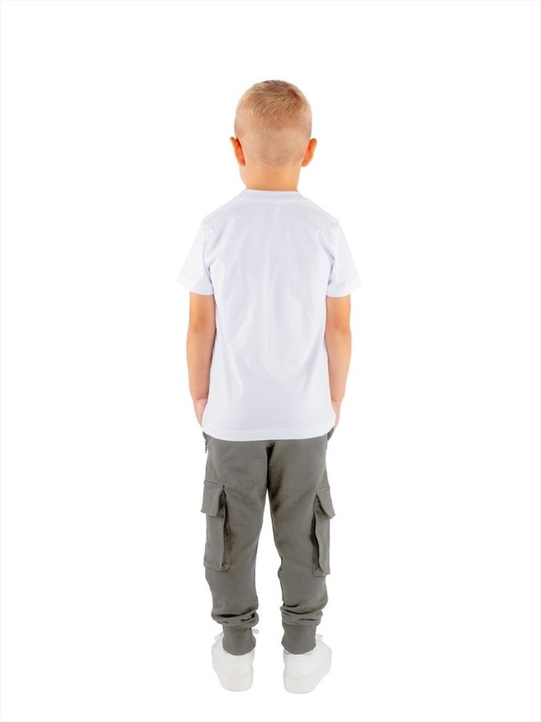 Spodnie materiałowe chłopięce, bojówki, khaki, Tup Tup