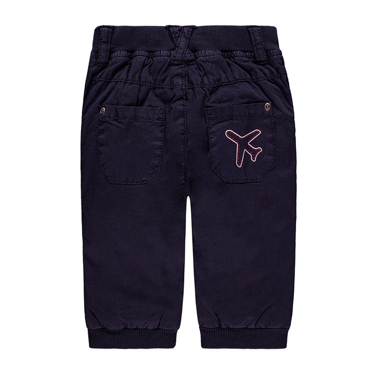 Spodnie materiałowe chłopięce, granatowe, Kanz