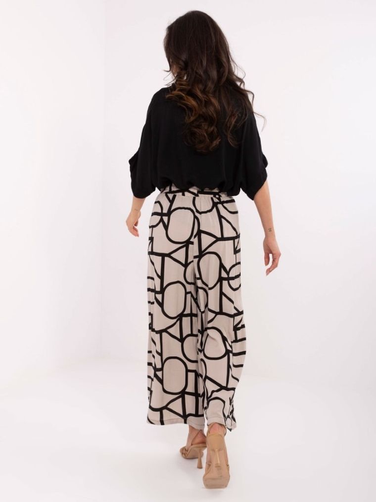 Spodnie materiałowe damskie, beżowe, Sublevel