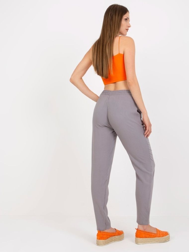 Spodnie materiałowe damskie, szare, Sublevel