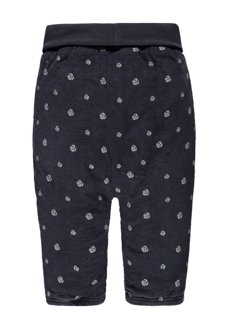 Spodnie materiałowe dziewczęce, grafitowe, różyczki, Kanz