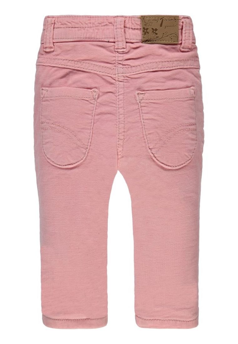 Spodnie materiałowe dziewczęce, jasnoróżowe, kwiatek, Kanz