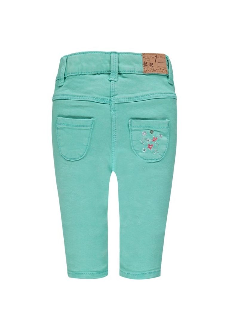 Spodnie materiałowe dziewczęce, turkusowe, Kanz