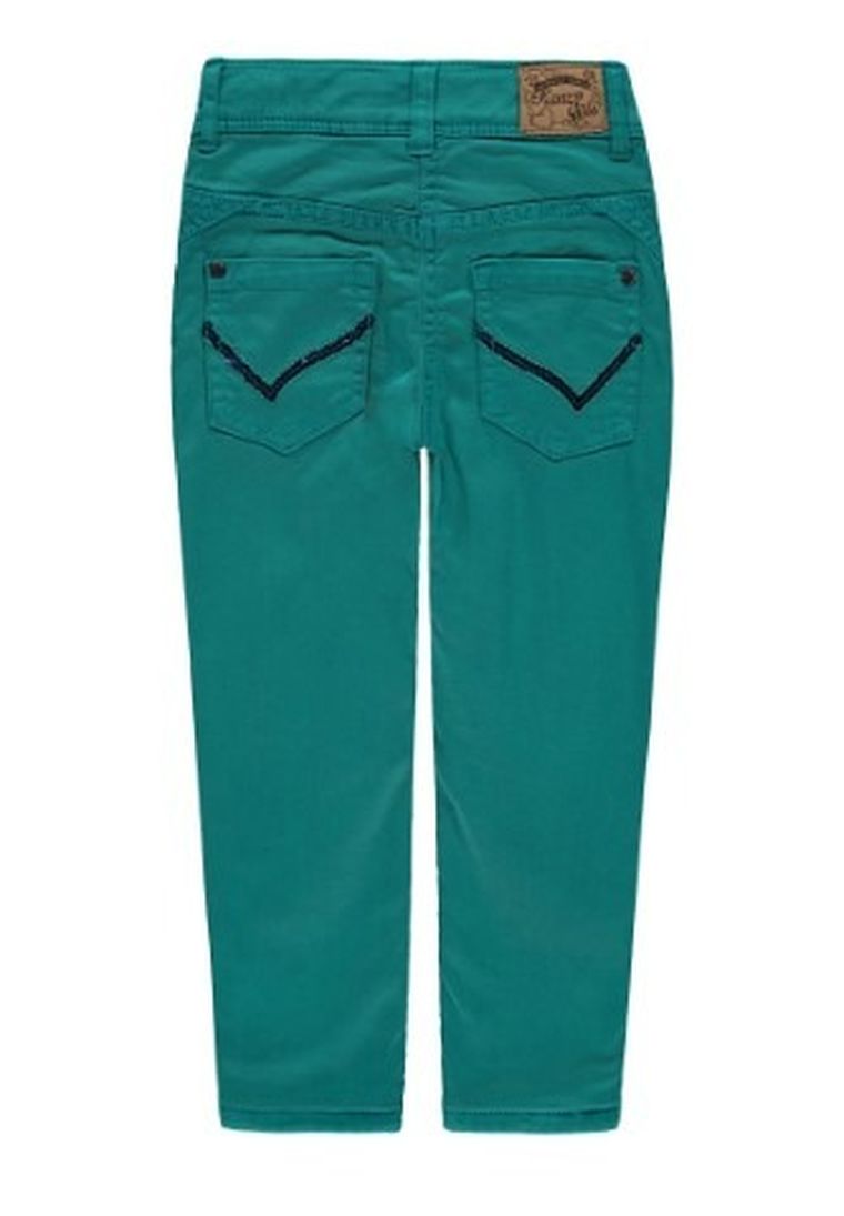 Spodnie materiałowe dziewczęce, zielone, Kanz