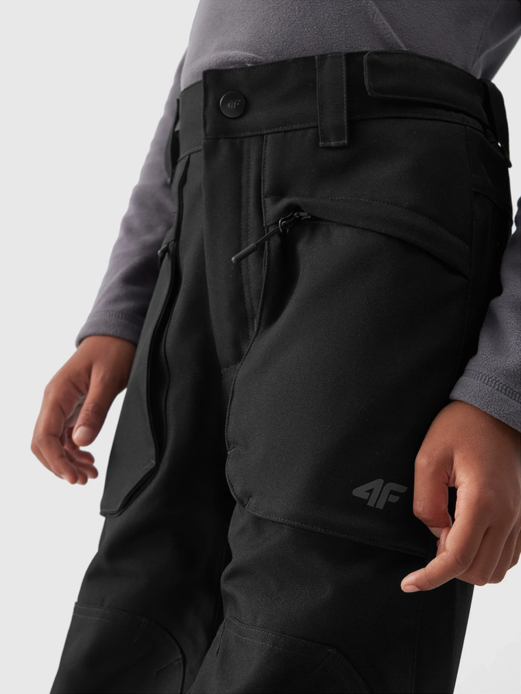 Spodnie narciarskie chłopięce, czarne, 4F