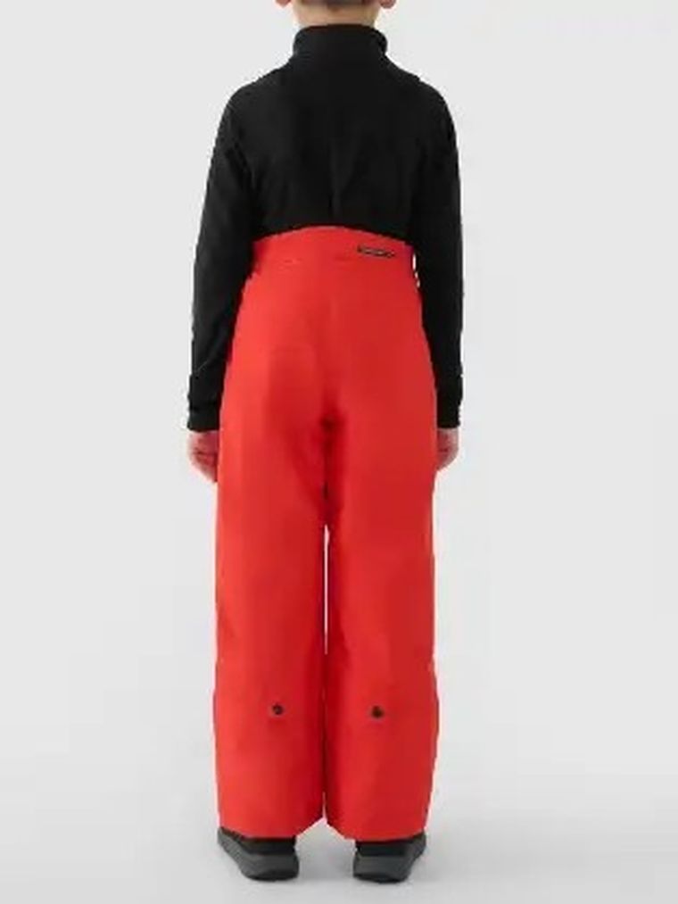 Spodnie narciarskie chłopięce, ocieplane, czerwone, 4F