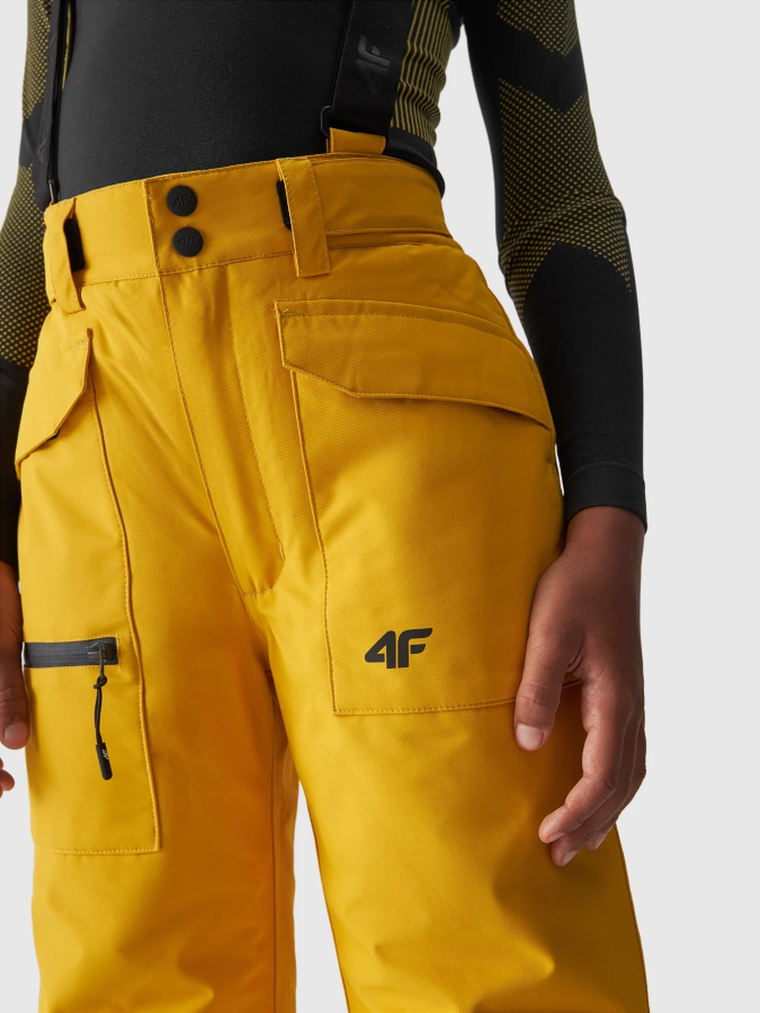 Spodnie narciarskie chłopięce, żółte, 4F