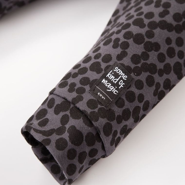 Spodnie niemowlęce, ciemnoszare, plamki, Eevi