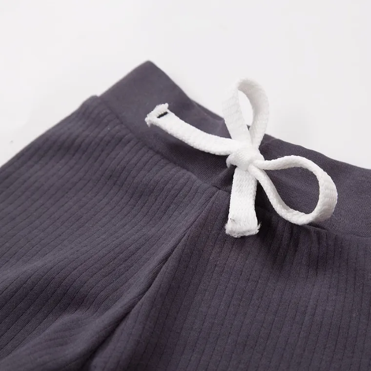 Spodnie niemowlęce, prążkowane, ciemnoszare, Eevi