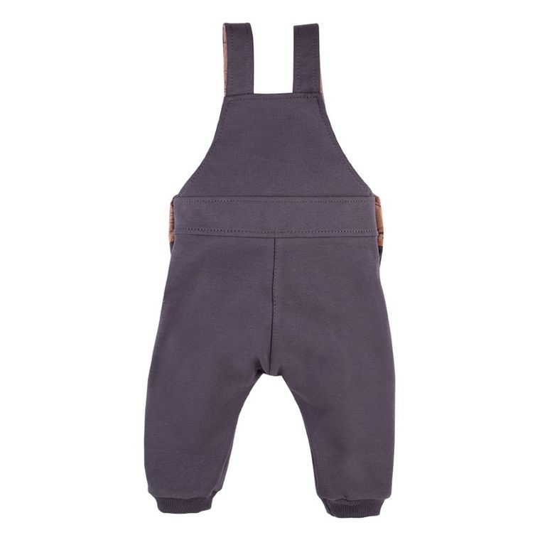 Spodnie ogrodniczki chłopięce, grafitowe, Eevi