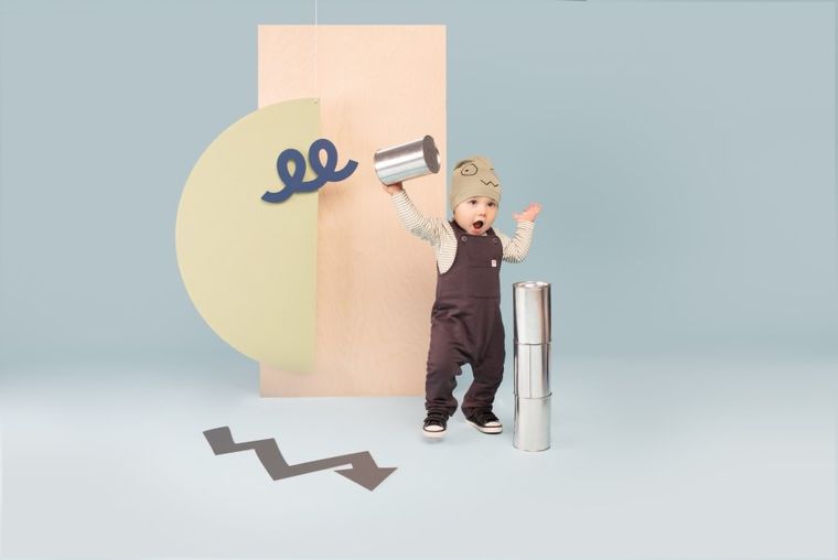 Spodnie ogrodniczki chłopięce, grafitowe, Olivier, Pinokio