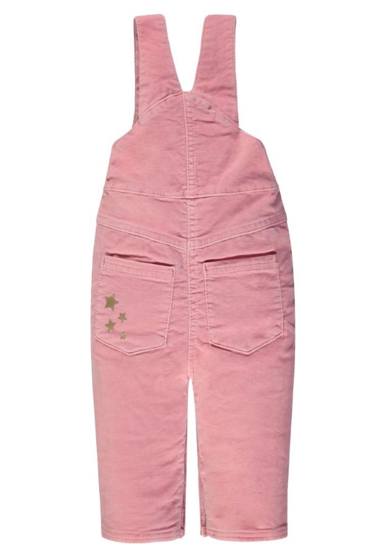 Spodnie ogrodniczki dziewczęce, różowe, gwiazda, Kanz