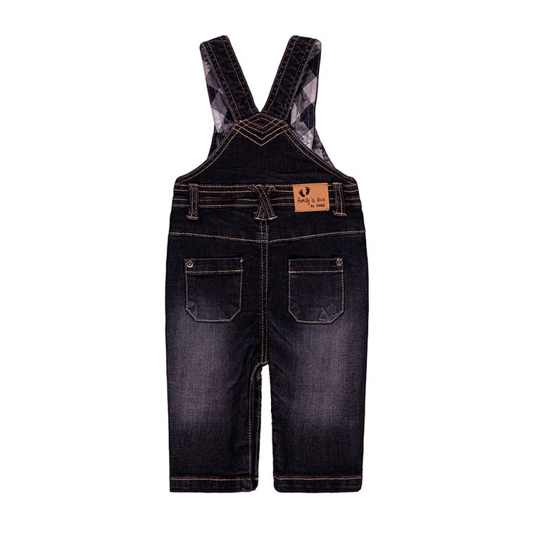 Spodnie ogrodniczki jeansowe chłopięce, denim, Kanz