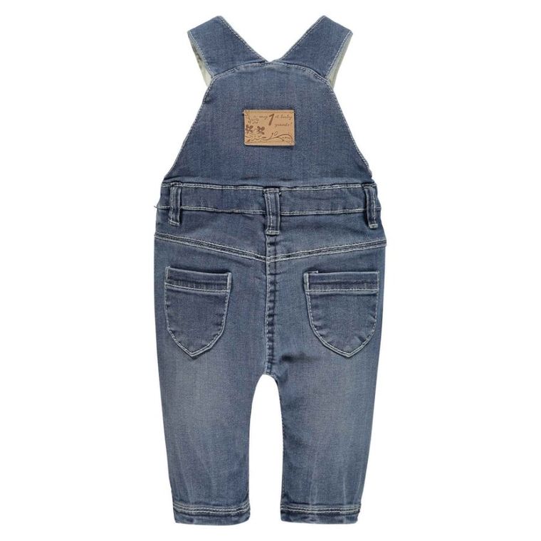 Spodnie ogrodniczki jeansowe dziewczęce 3/4, denim, Kanz