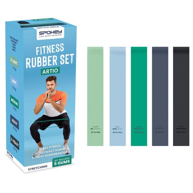 Spokey, Artio set, zestaw gum fitnesowych, 5 szt.