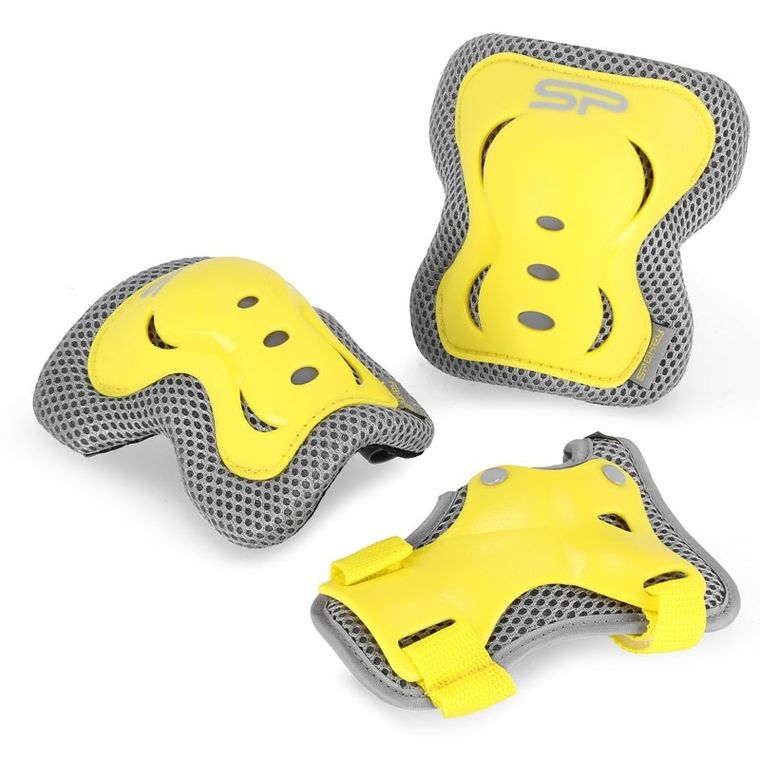 Spokey, Shield zestaw ochraniaczy, żółte, rozmiar L
