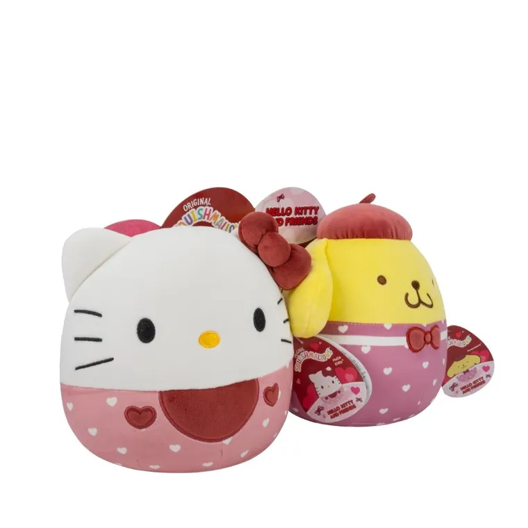 Squishmallows, Hello Kitty and Friends, Hello Kitty z Pompompurin, zestaw maskotek, 20 cm