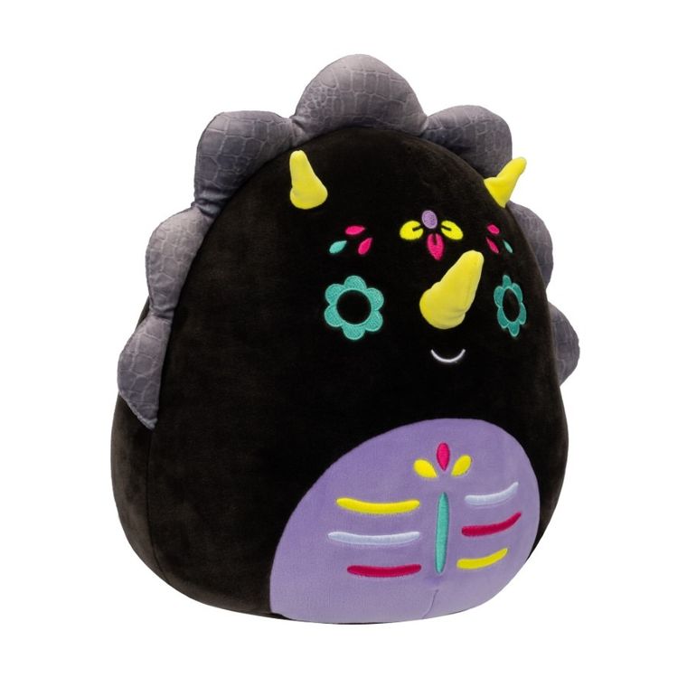 Squishmallows, Little Plush, Day of the Dead, Triceratops, dinozaur, maskotka, 13 cm