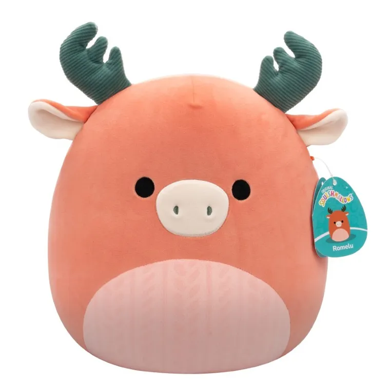Squishmallows, Medium Plush, Dark Peach Moose, brzoskwiniowy łoś, maskotka, 30 cm
