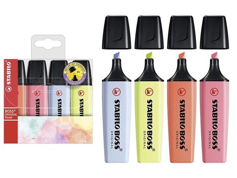 Stabilo, Boss Pastel, zakreślacze, 4 kolory
