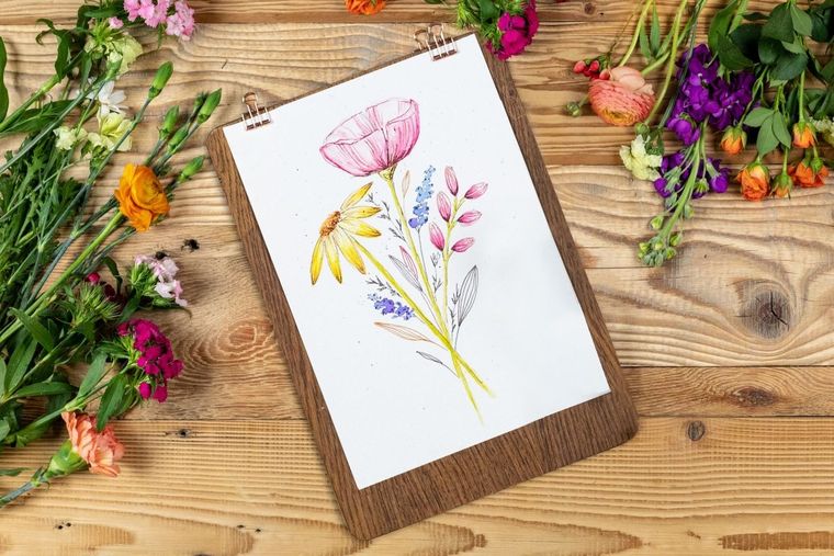 Staedtler, dwustronne flamastry akwarelowe, Brush Pen Kwiaty