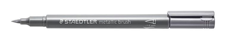 Staedtler, flamaster pędzelkowy Metallic Brush, srebrny, 1-6 mm