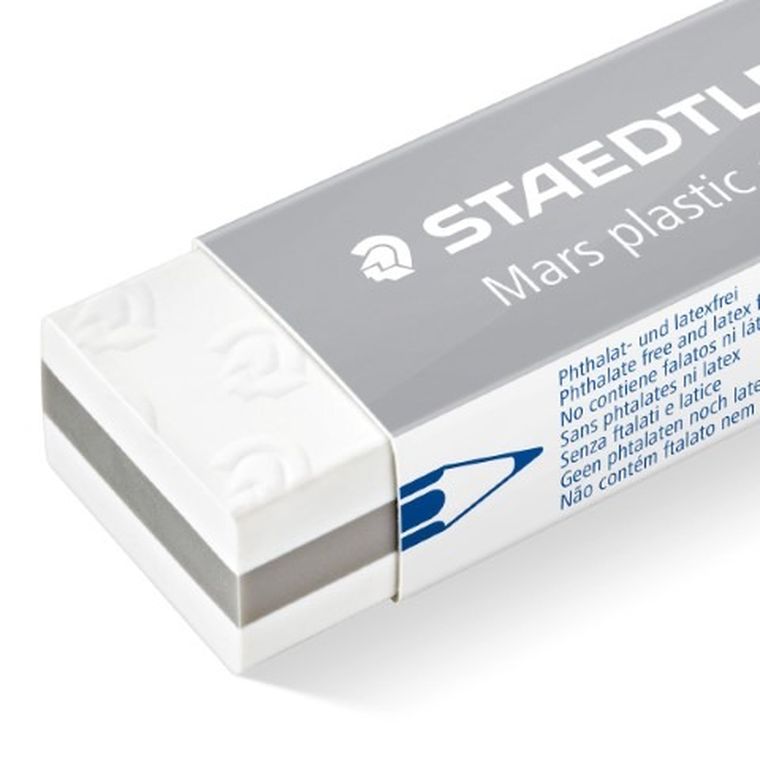 Staedtler, gumka techniczna Mars Plastic, szara, 65-23-13 mm