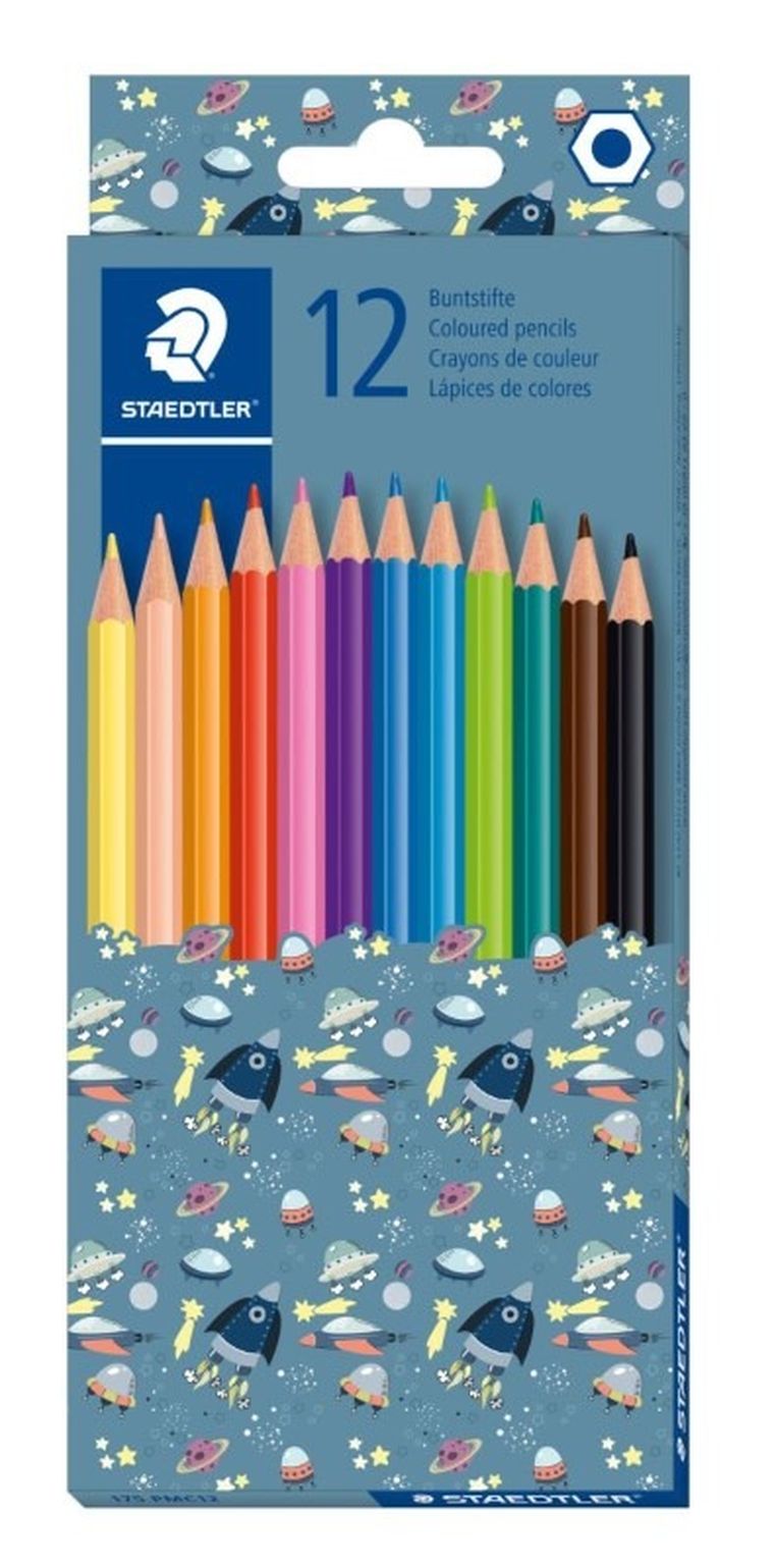 Staedtler, kredki sześciokątne, Pattern Mix, 12 kolorów