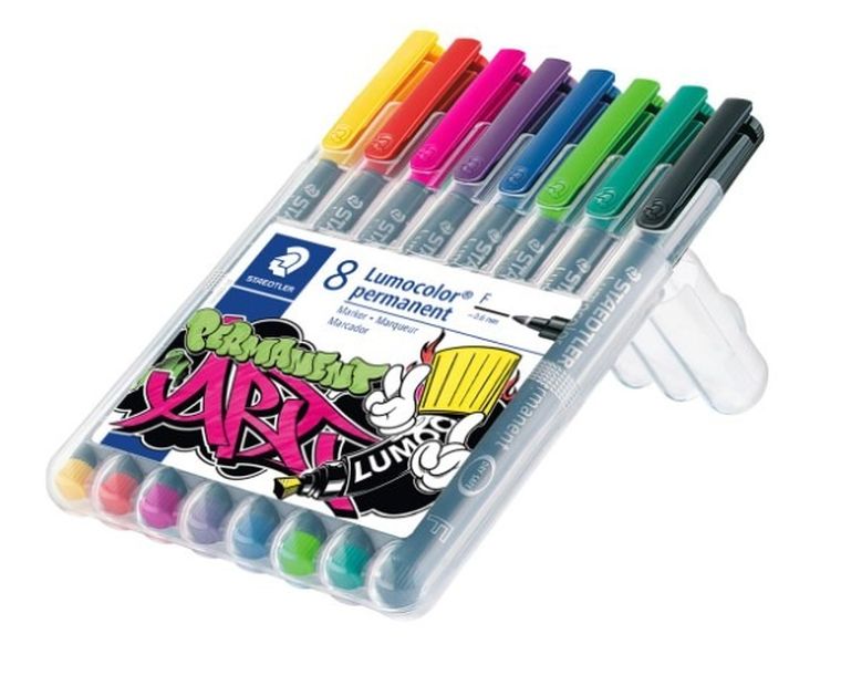 Staedtler, pisak wodoodporny Lumocolor ART, 0.6 mm, 8 kolorów