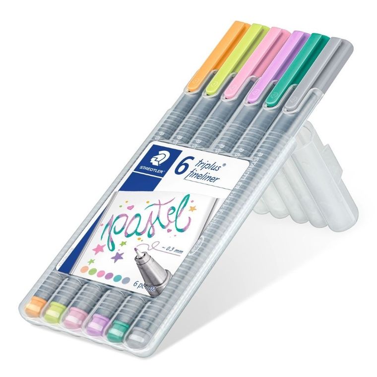 Staedtler, Triplus fineliner, cienkopis, 0, 3 mm, 6 kolorów pastelowych