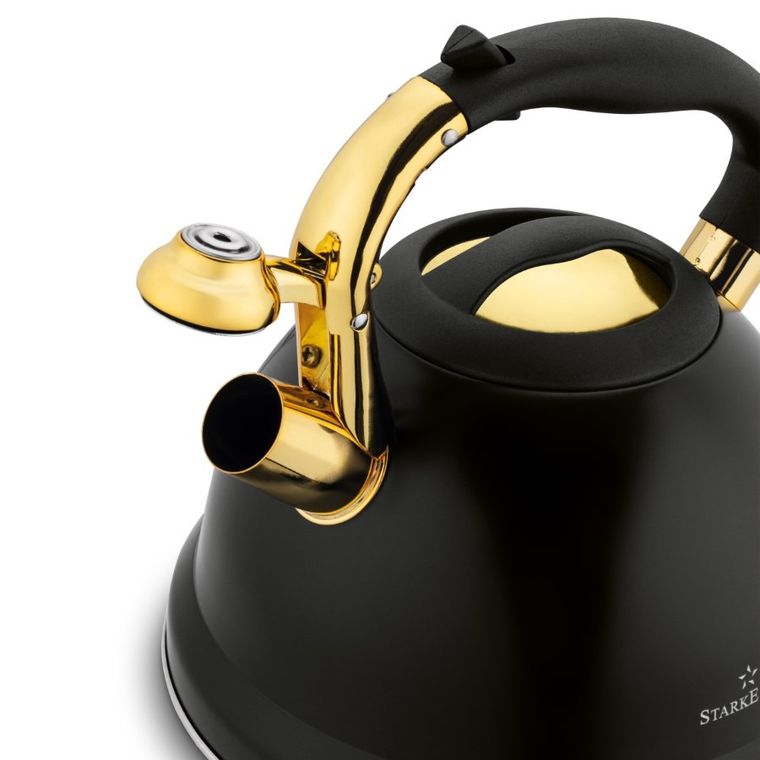 Starke Pro, Asteria II, czajnik 3l, czarny mat + złote elementy, indukcja