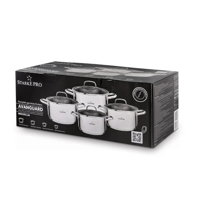 Starke Pro, Avanguard, komple garnków, 8 elementów