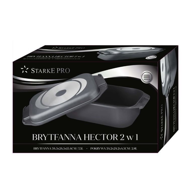 Starke Pro, Hector, brytfanna aluminiowa 2w1 z pokrywką, 7,5 L