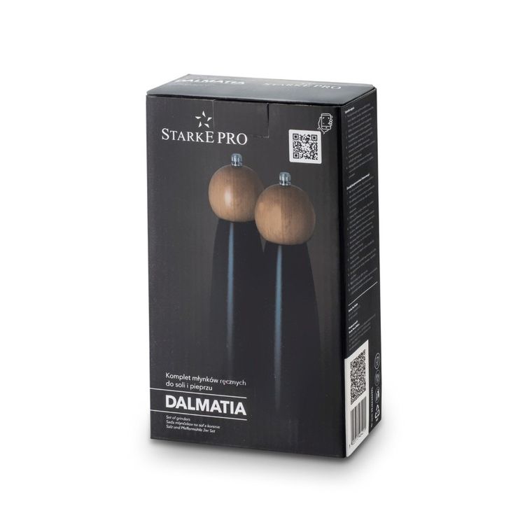 Starke Pro, komplet 2 młynków, drewnianych, dalmatia